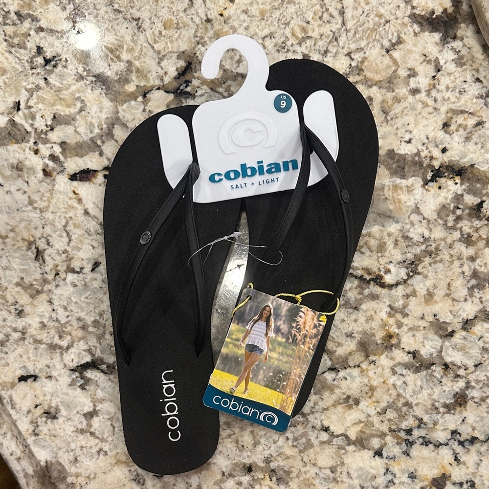 Cobian Black Women's Flip Flop Sandals